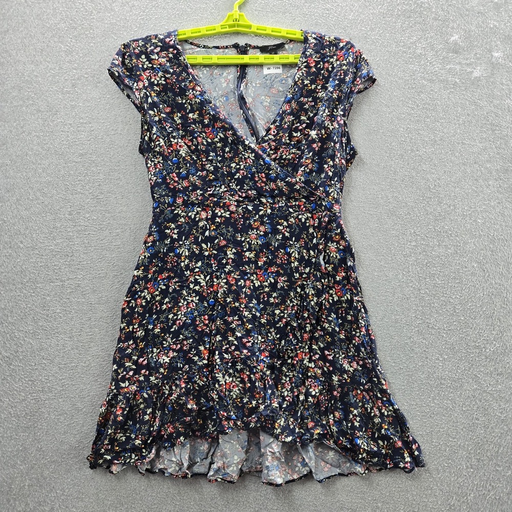 J.crew Women Dress 12 Navy Floral Fit & Flare Dress Cottagecore Garden Party